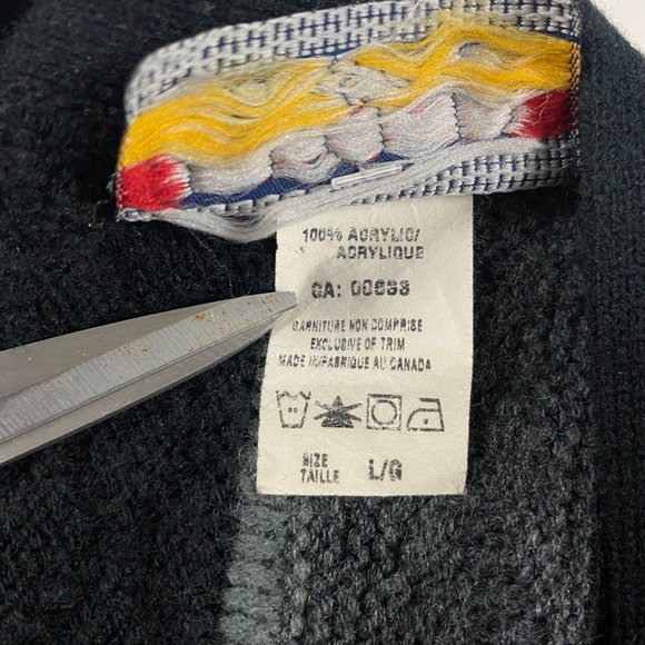 Vintage Porto Bello Textured Cardigan Sweater Mens Medium Biggie Cosby Grunge 3D - Picture 5 of 10